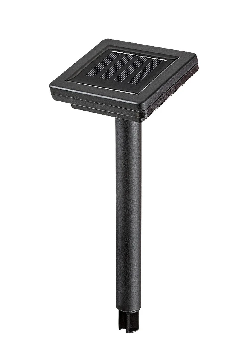 Treppio – solar garden lamps in black with white shades, Ø150mm, 5×1W, 4000K