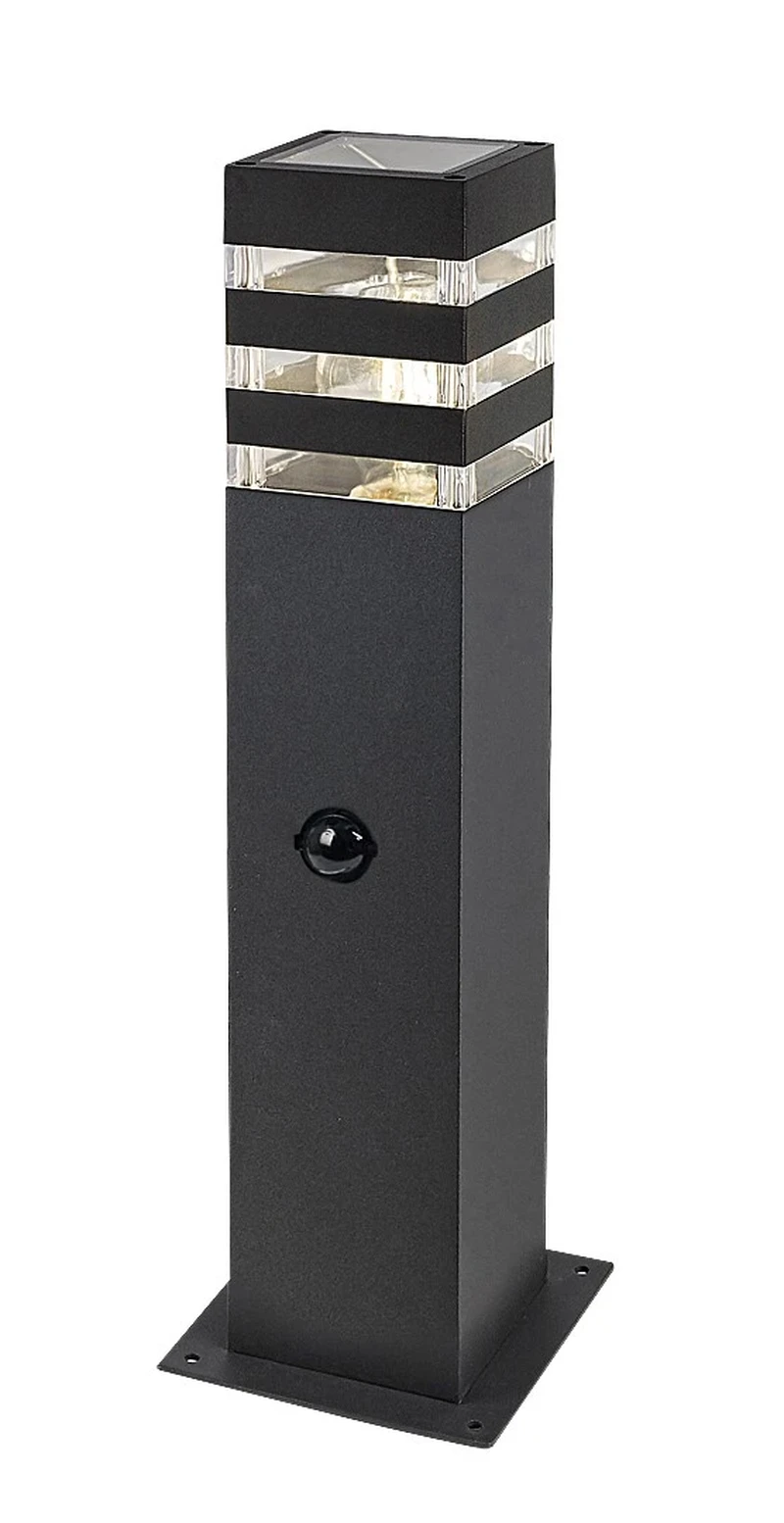 Ankara – modern garden lamp in anthracite with motion sensor, 440mm, E27, IP44