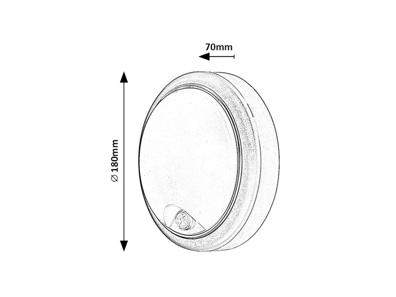 Hitura – LED стенна лампа за външен монтаж в черно/бяло, Ø180мм, 15W, 4000K, IP54