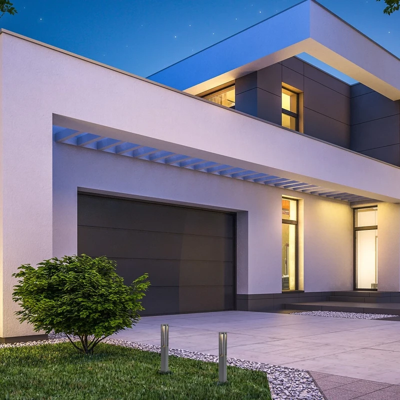 Kalisz – LED градинска лампа в антрацит с бял абажур, 500мм, 7W, 3000K