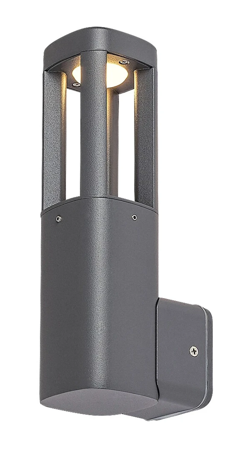 Kalisz – LED външен аплик в антрацит с бял дифузьор, 70×250мм, 7W, 3000K, IP54