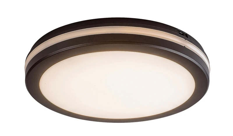 Outdoor Ceiling Lights Indre – LED ceiling light for terrace in black/white, Ø300mm, 28W, 3000-6500K, IP54