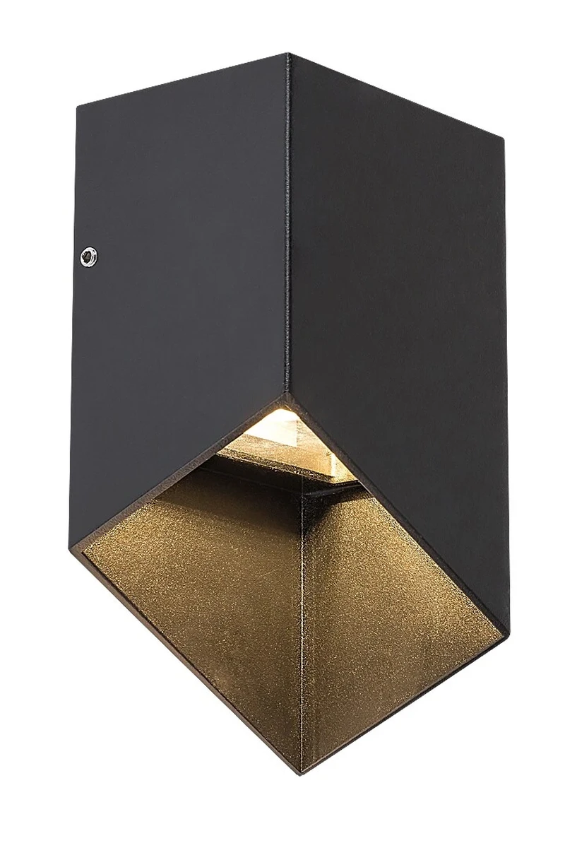 Tilburg – LED outdoor wall light in anthracite with clear glass, 85×150mm, 5W, 3000K