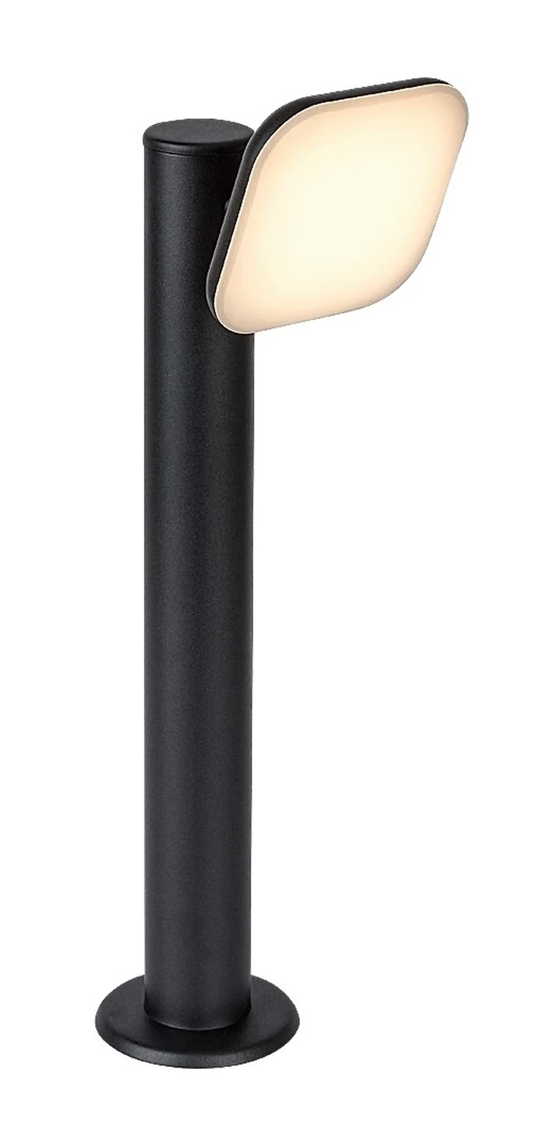 Bollard Lights Odiel – LED garden lamp in black with white shade, Ø190mm, H500mm, 12W, 3000K