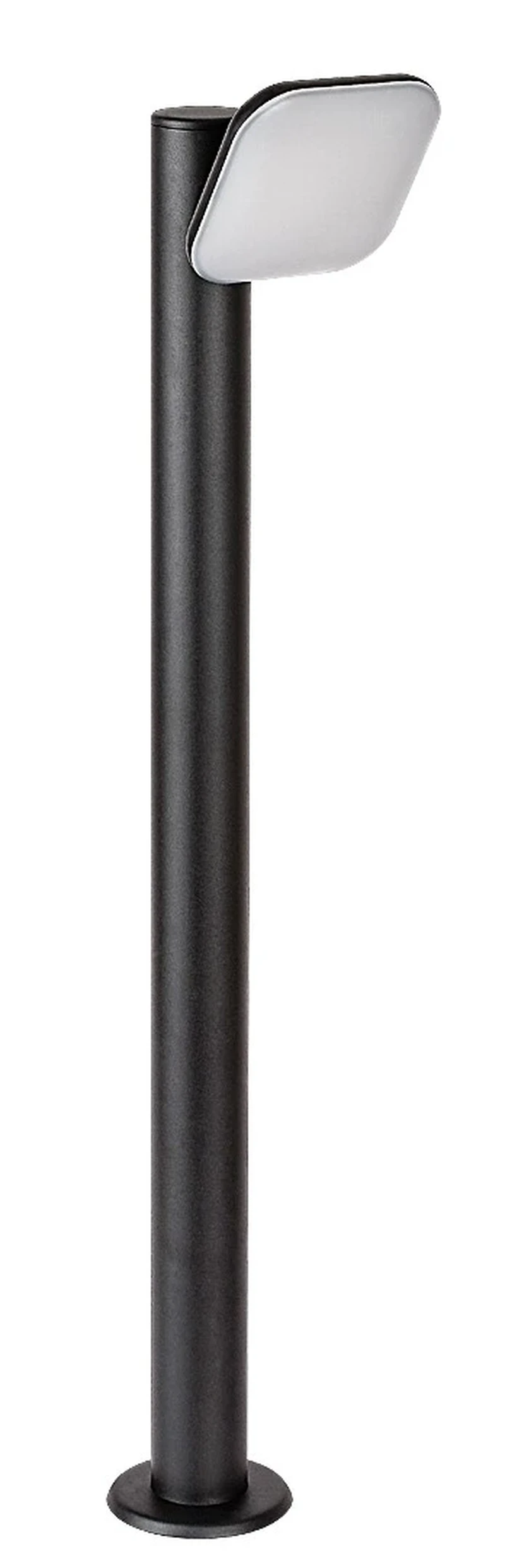 Odiel – LED градинска стояща лампа в черно с бял абажур, 800мм, 12W, 3000K