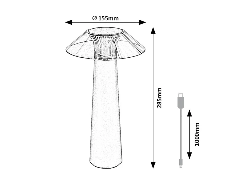 Assen – LED decorative garden lamp in black, Ø155mm, 5W, 3000K, IP44