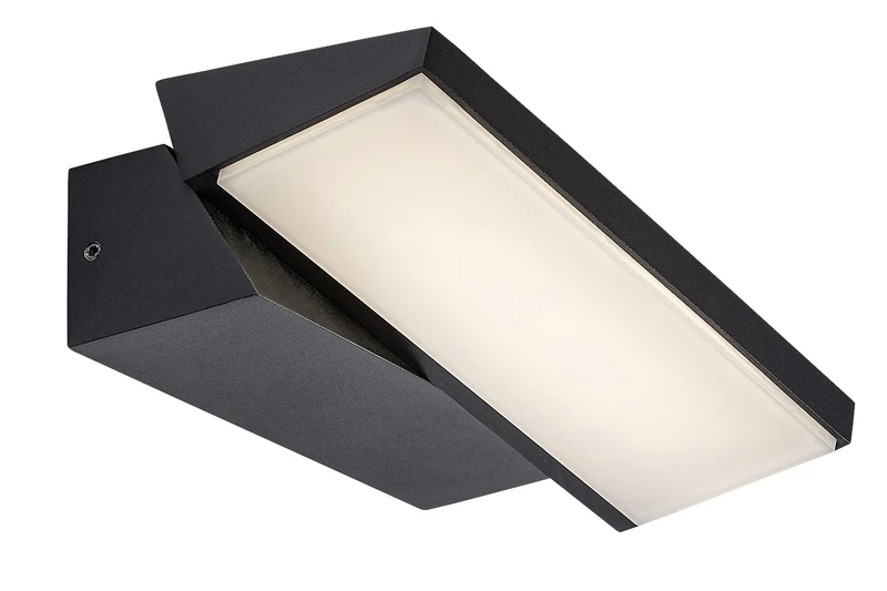 Senica – LED outdoor wall light in black/white, 170×50mm, 13W, 4000K, IP65