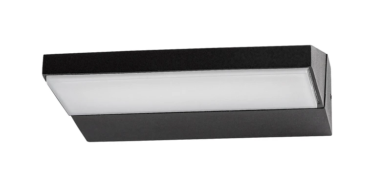 Senica – LED outdoor wall light in black/white, 170×50mm, 13W, 4000K, IP65
