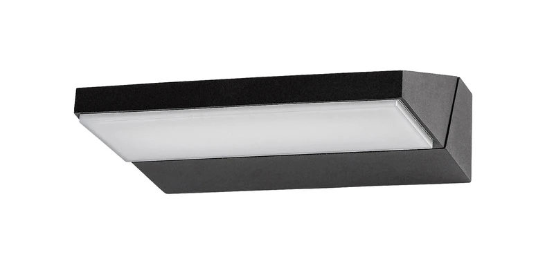Senica – LED outdoor wall light in black/white, 170×50mm, 13W, 4000K, IP65