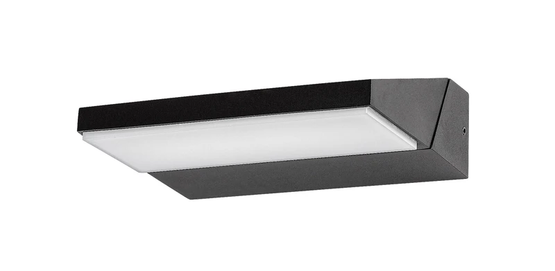 Senica – LED outdoor wall light in black/white, 170×50mm, 13W, 4000K, IP65