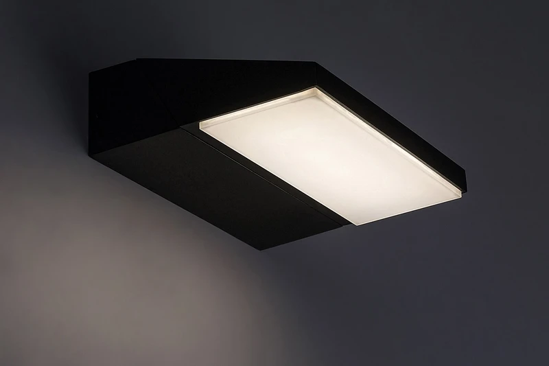Senica – LED outdoor wall light in black/white, 170×50mm, 13W, 4000K, IP65