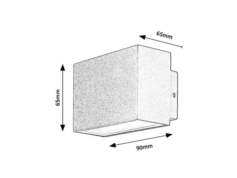 Mataro – LED външна стенна лампа в черно с бяло стъкло, 90×65мм, 7W, 4000K, IP54