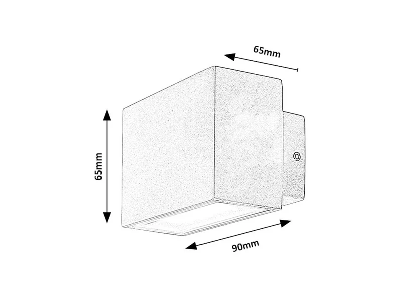 Mataro – LED outdoor wall light in white, 90×65mm, 7W, 4000K, IP54
