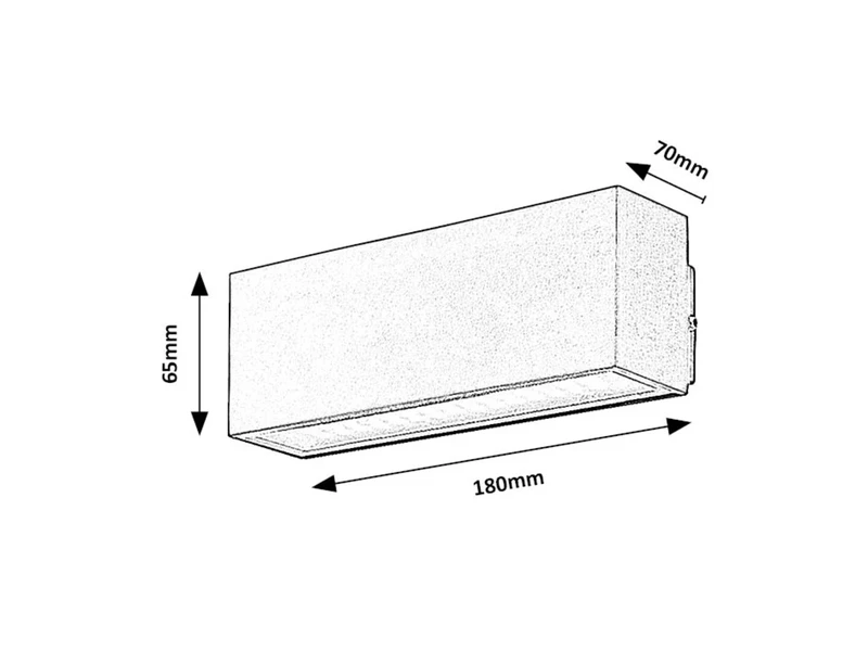 Mataro – LED фасадна лампа в черно с бяло стъкло, 180×65мм, 10W, 4000K, IP54