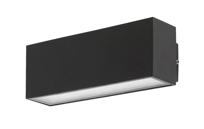Mataro – LED фасадна лампа в черно с бяло стъкло, 180×65мм, 10W, 4000K, IP54
