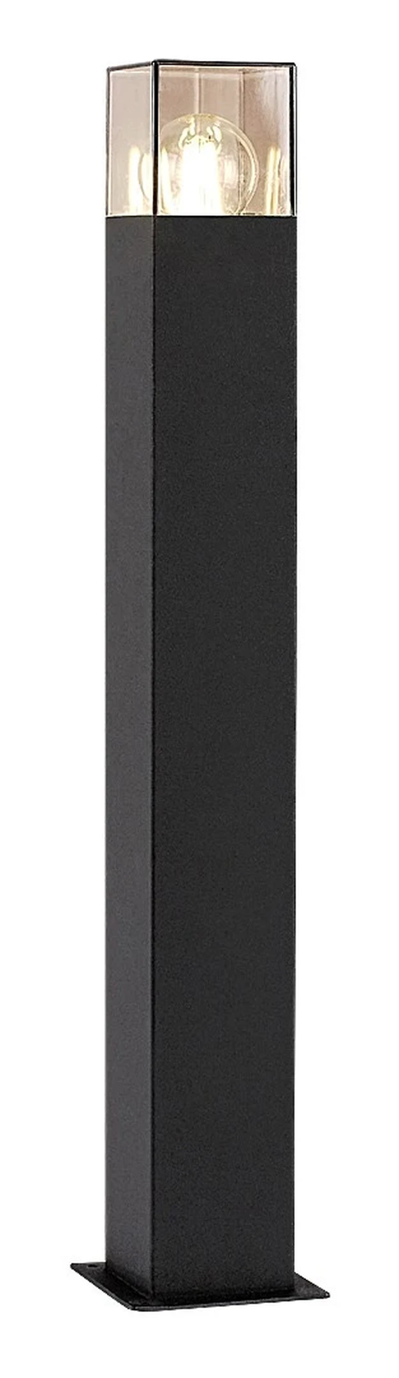 Bollard Lights Loanda – modern outdoor lamp in black with tinted shade, 80×650mm, 1×E27, IP44