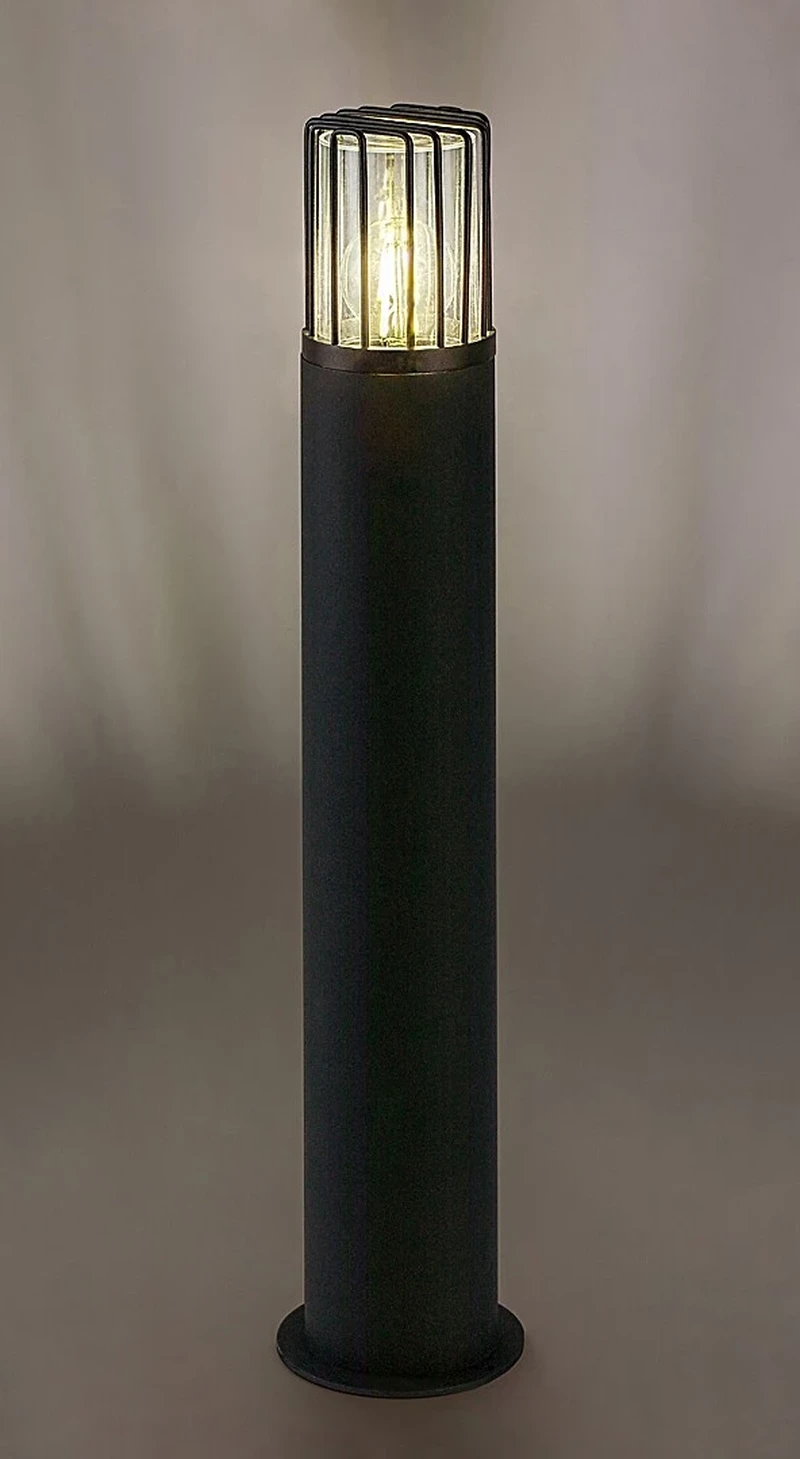 Haren – garden floor-standing lamp in black with mesh shade, Ø95mm, H650mm, E27, IP54
