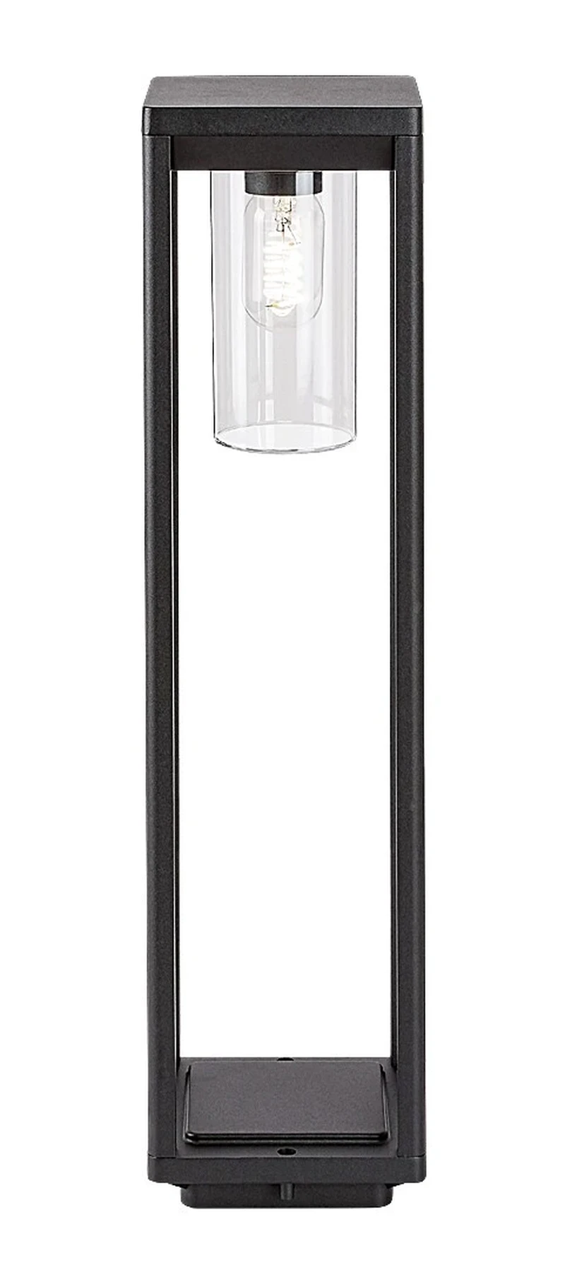 Zernest – outdoor floor-standing lamp in black, 150×600mm, IP54, 1×E27