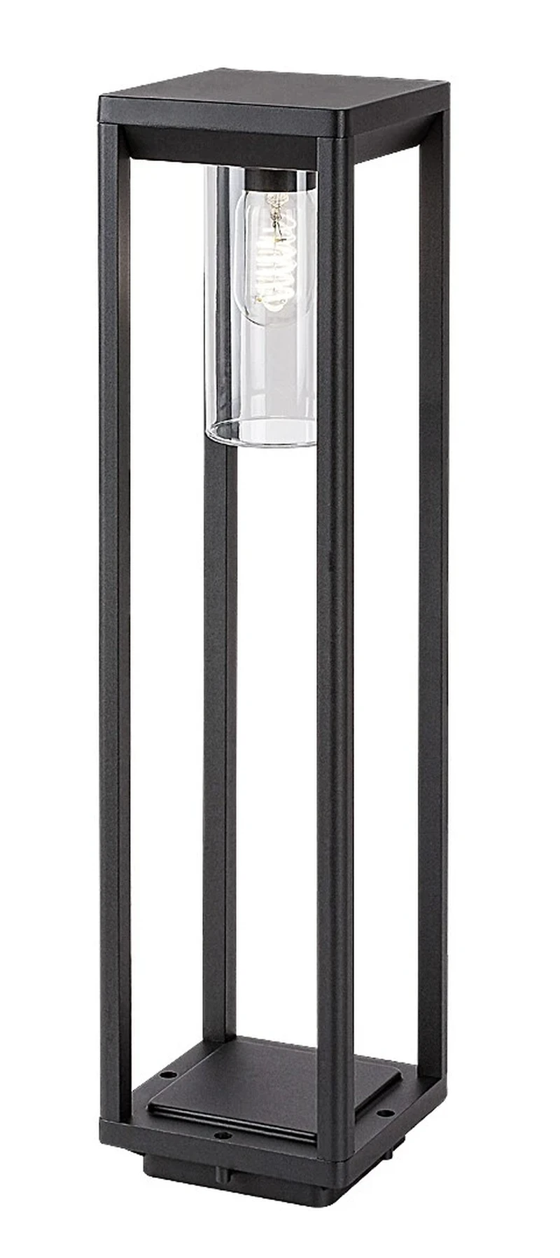 Bollard Lights Zernest – outdoor floor-standing lamp in black, 150×600mm, IP54, 1×E27