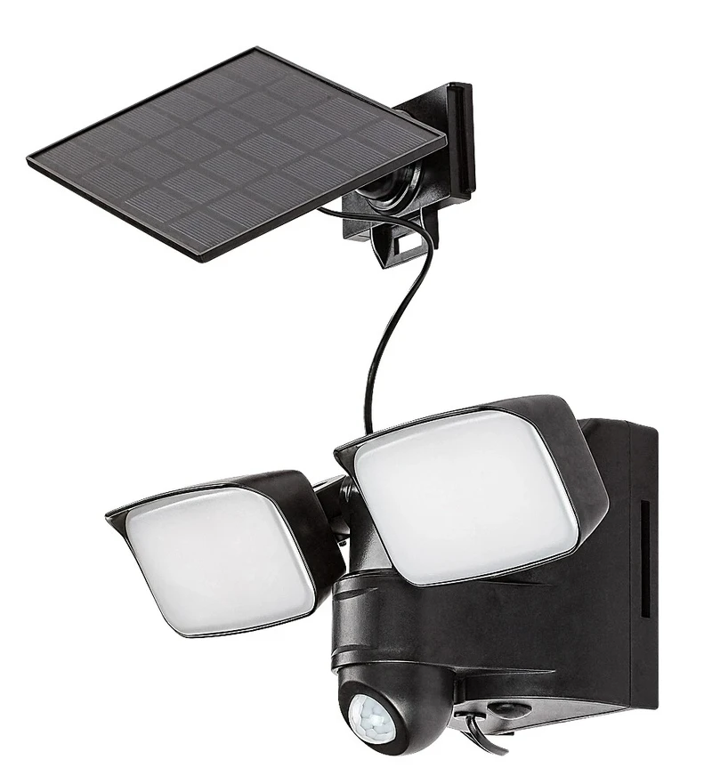 Leszno – соларна LED стенна лампа в черно/бяло, 280мм, 10W, 4000K, IP54