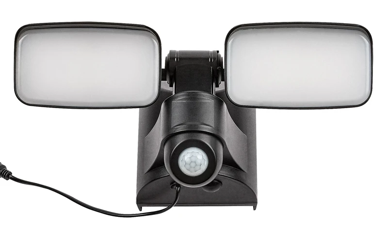 Leszno – соларна LED стенна лампа в черно/бяло, 280мм, 10W, 4000K, IP54