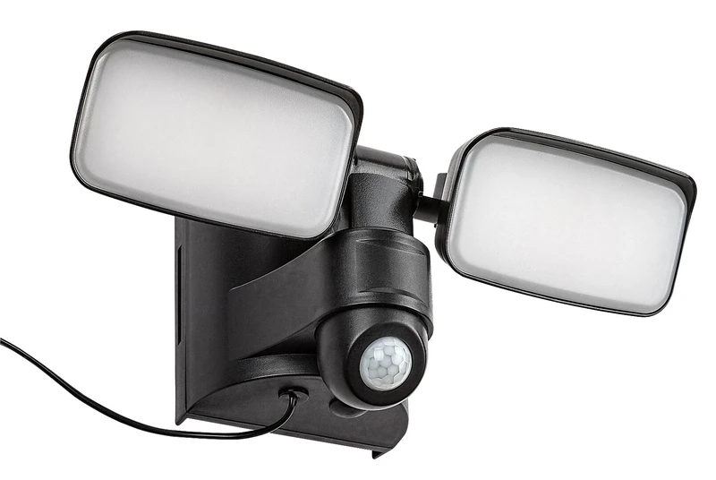 Leszno – соларна LED стенна лампа в черно/бяло, 280мм, 10W, 4000K, IP54