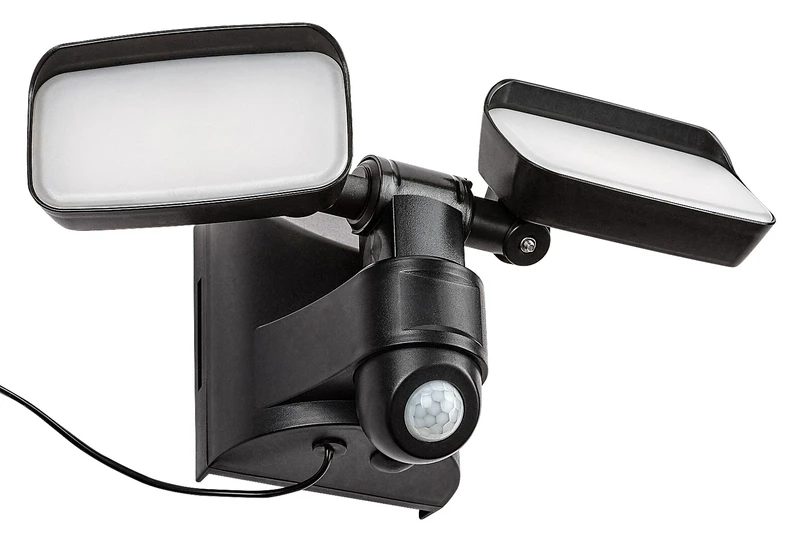 Leszno – соларна LED стенна лампа в черно/бяло, 280мм, 10W, 4000K, IP54