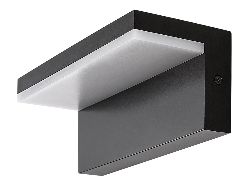 Zaragoza – LED външен аплик в черно с бял абажур, 210×80мм, 10W, 4000K, IP54