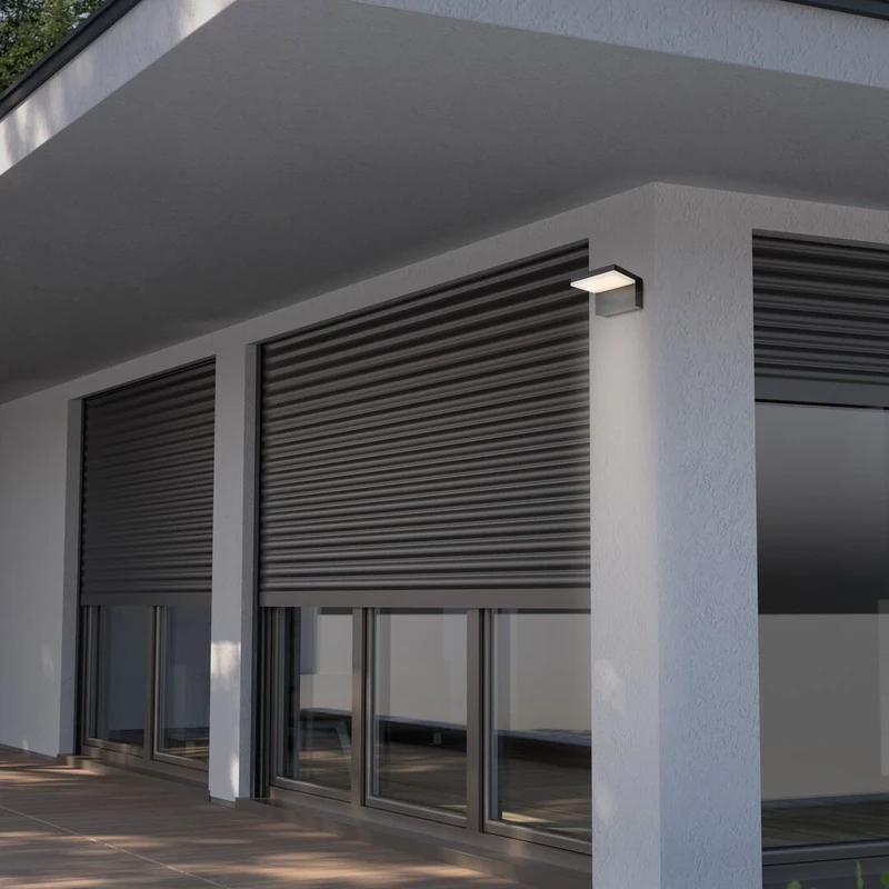Zaragoza – LED външен аплик в черно с бял абажур, 210×80мм, 10W, 4000K, IP54