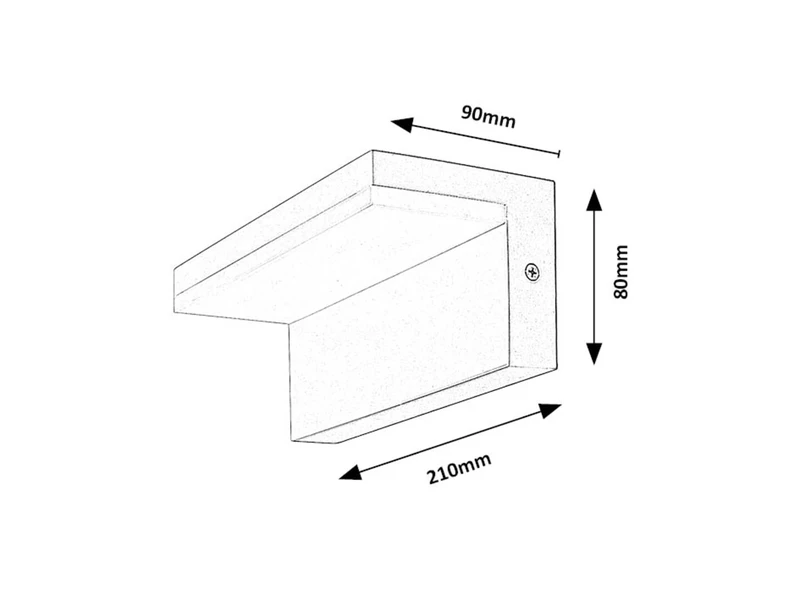 Zaragoza – LED външна стенна лампа в бяло, 210×80мм, 10W, 4000K, IP54