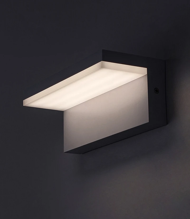 Zaragoza – LED външна стенна лампа в бяло, 210×80мм, 10W, 4000K, IP54