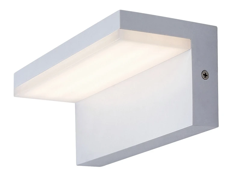 Външно стенно осветление Zaragoza – LED външна стенна лампа в бяло, 210×80мм, 10W, 4000K, IP54