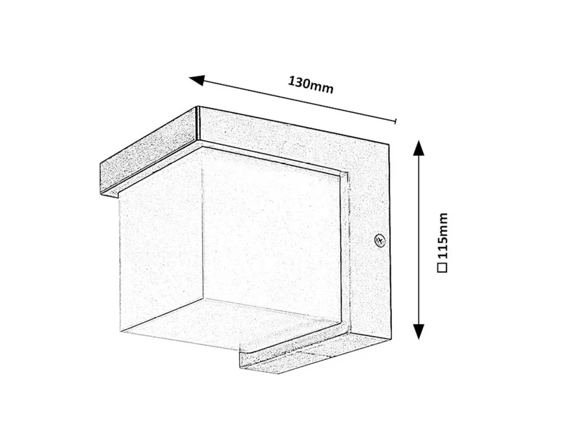 Andelle – LED outdoor wall light in black with white shade, 115×115mm, 10W, 3000K, IP54