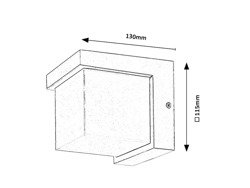 Andelle – LED външна стенна лампа в бяло, 115×115мм, 10W, 3000K, IP54
