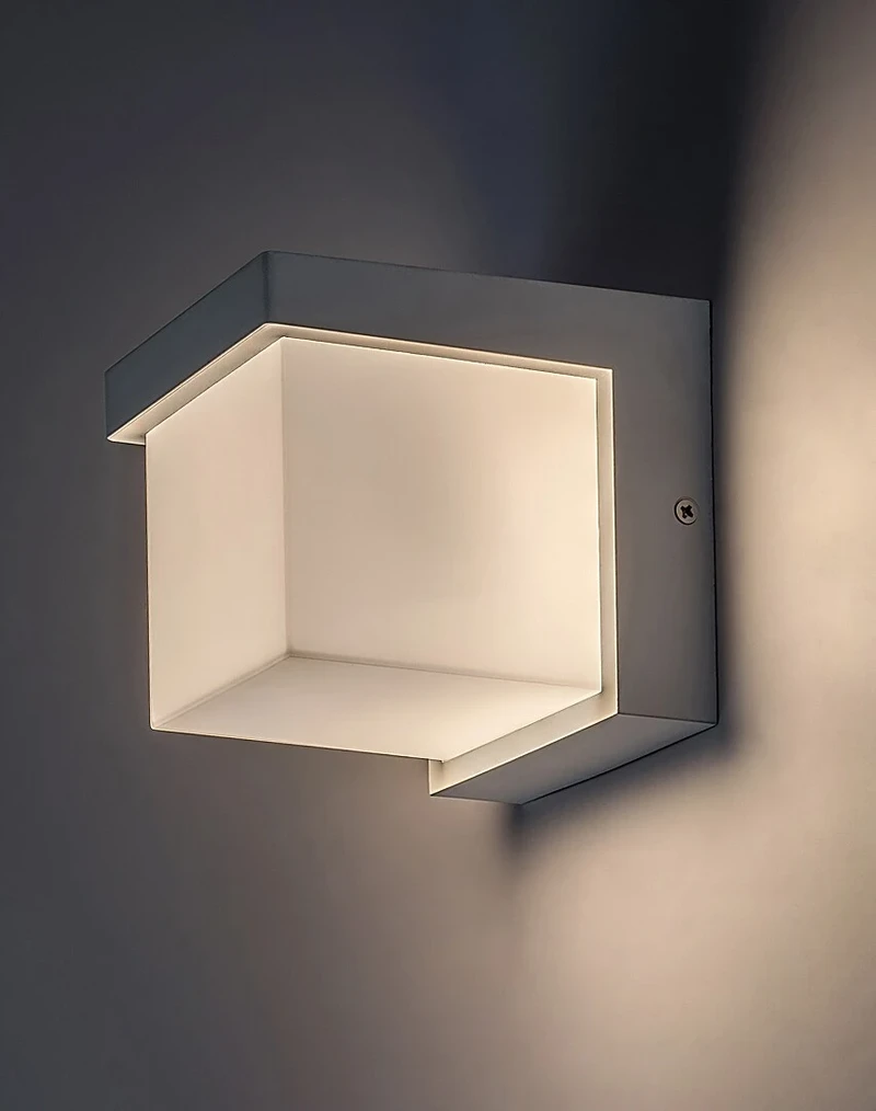 Andelle – LED външна стенна лампа в бяло, 115×115мм, 10W, 3000K, IP54