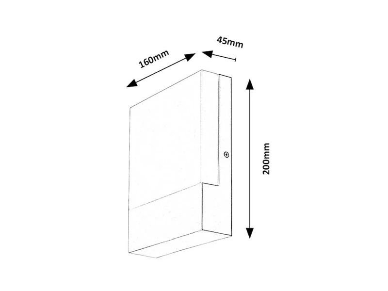 Gimone – LED външна стенна лампа в бяло, 160×200мм, 10W, 4000K, IP44