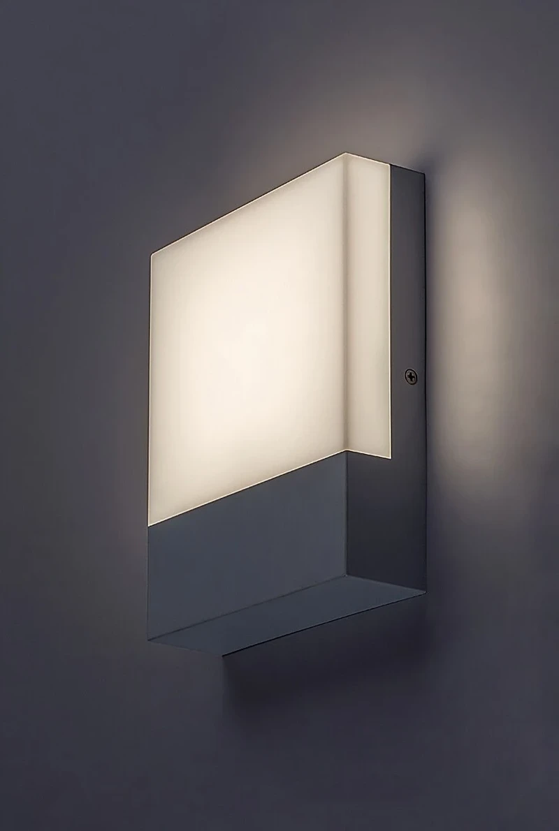 Gimone – LED външна стенна лампа в бяло, 160×200мм, 10W, 4000K, IP44