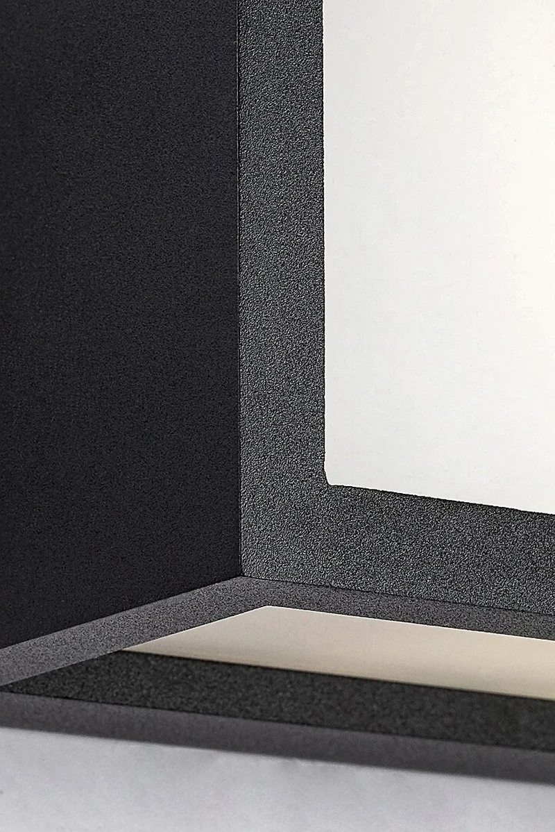 Lublin – LED outdoor wall light in black with white shade, 250×110mm, 10W, 4000K, IP54