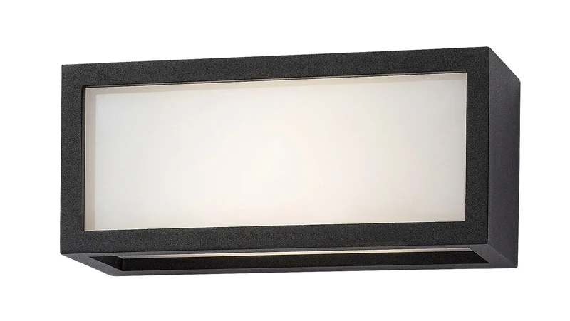 Outdoor Wall Lights Lublin – LED outdoor wall light in black with white shade, 250×110mm, 10W, 4000K, IP54