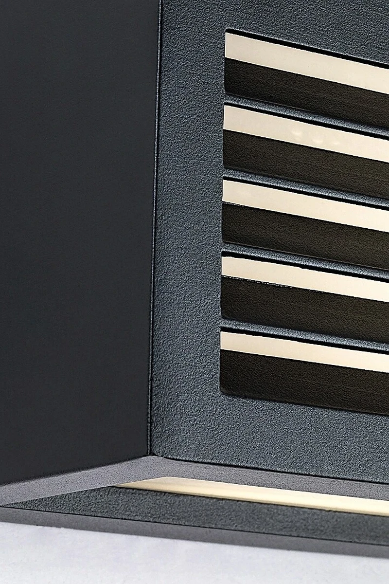 Lublin – LED външна стенна лампа в черно, 250×110мм, 10W, 4000K, IP54
