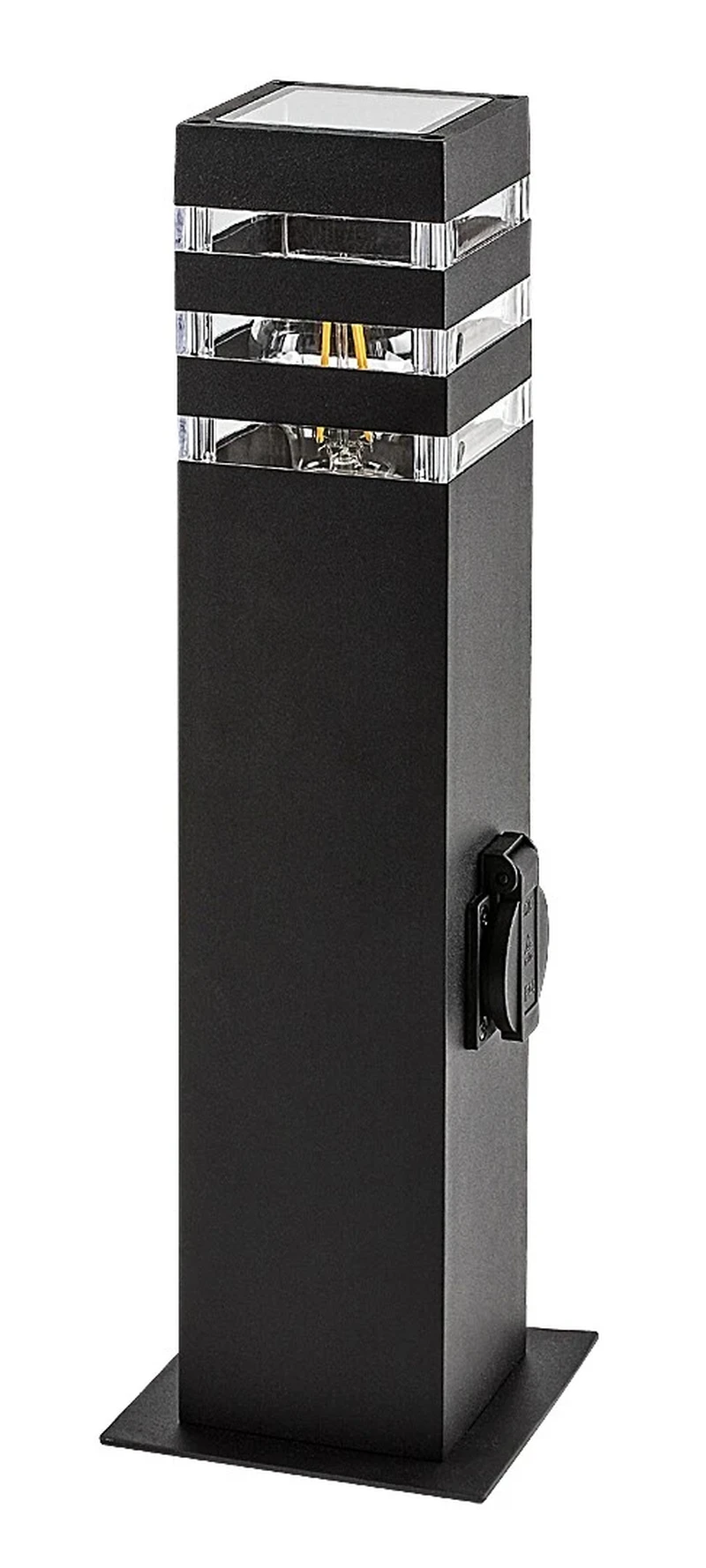 Ankara – modern garden lamp in black, 90×440mm, 1×E27, IP44