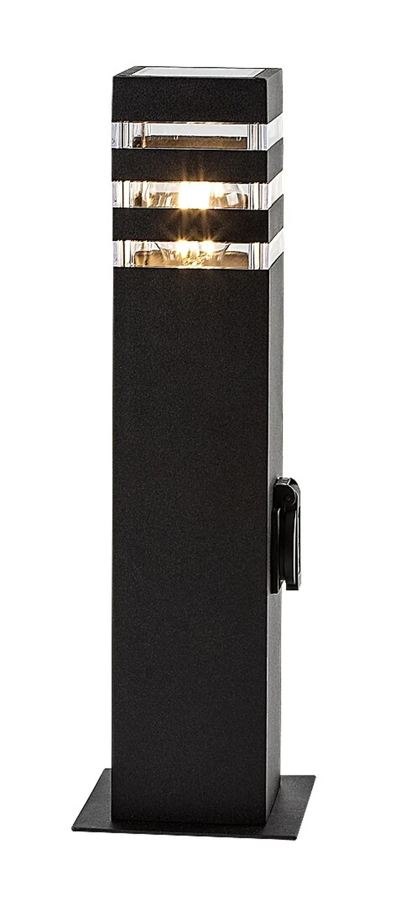 Ankara – modern garden lamp in black, 90×440mm, 1×E27, IP44