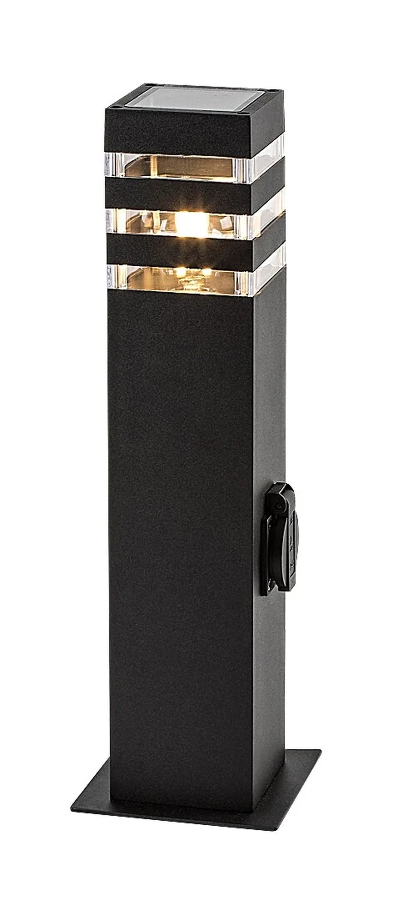 Ankara – modern garden lamp in black, 90×440mm, 1×E27, IP44