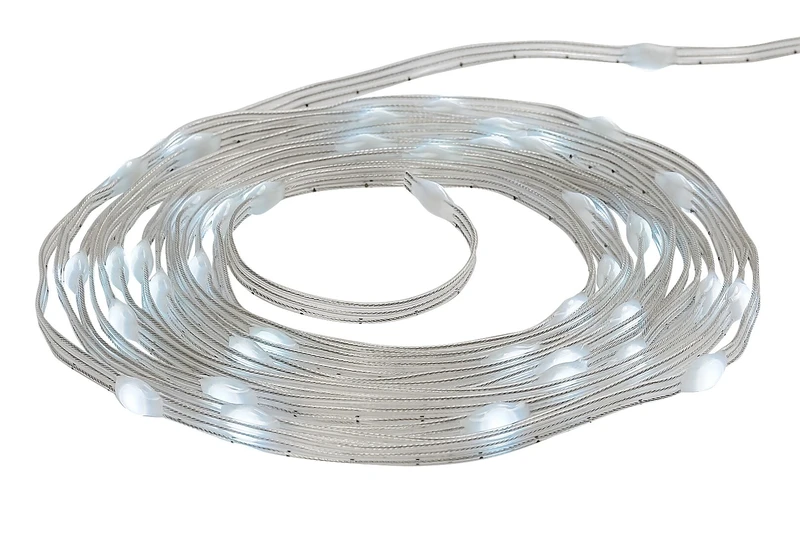 Smart Lighting Biri – smart LED string light for garden in white/clear, 5m, 2.8W, RGB, IP44