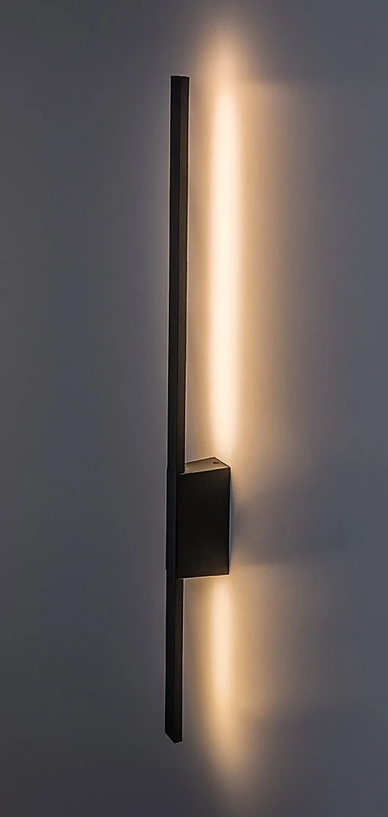 Kelebia – LED outdoor wall light in black with white ceiling light, 800mm, 12W, 3000K, IP44