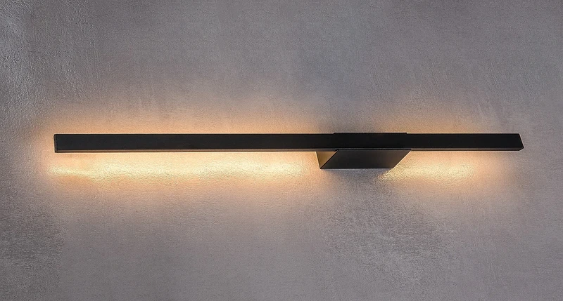 Kelebia – LED outdoor wall light in black with white ceiling light, 800mm, 12W, 3000K, IP44