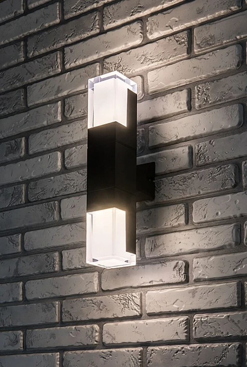 Darvas – LED стенна лампа за външен монтаж в черно/бяло, 350мм, 12W, 2700-6000K
