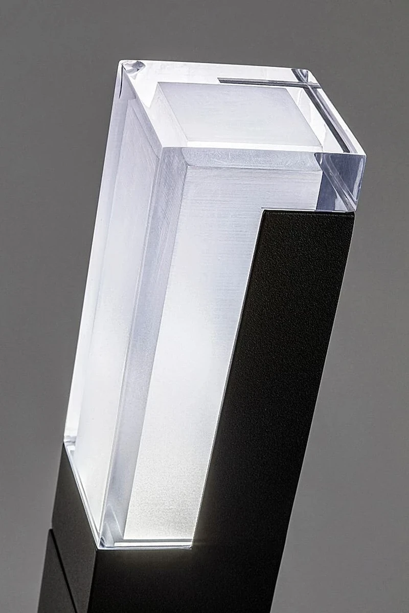 Darvas – LED градинска лампа в черно с бял плафон, 600мм, 7W, 2700-6000K, IP54