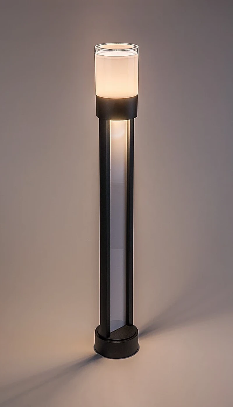 Leitha – LED garden lamp in black aluminium, Ø100mm, H800mm, 12W, 3000K, IP44