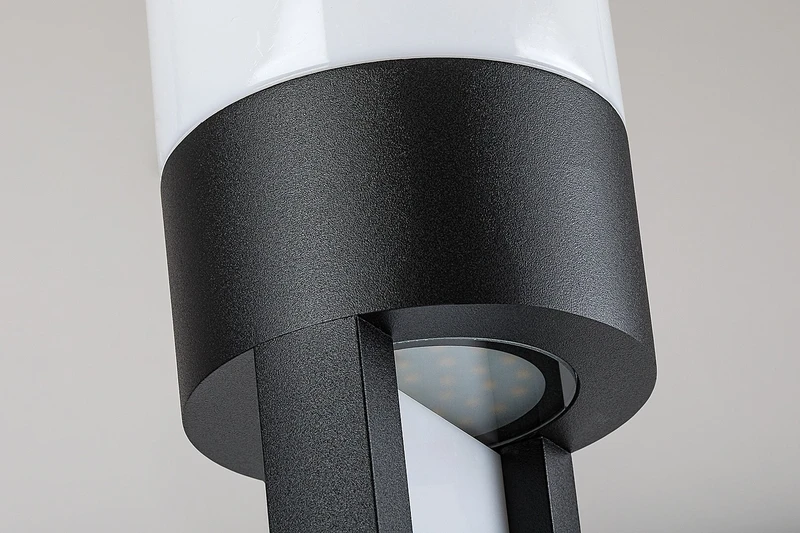 Leitha – LED garden lamp in black aluminium, Ø100mm, H800mm, 12W, 3000K, IP44